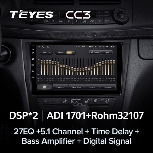 Штатная магнитола Teyes CC3 6/128 Mercedes-Benz E-Class S211 W211 CLS-Class C219 (2002-2010)