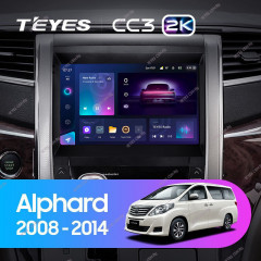 Штатная магнитола Teyes CC3 2K 360 6/128 Toyota Alphard H20 (2008-2014)