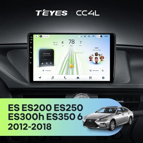Штатная магнитола Teyes CC4L 6/64 Lexus ES ES200 ES250 ES300h ES350 XV60 VI (2012-2018) Тип-A