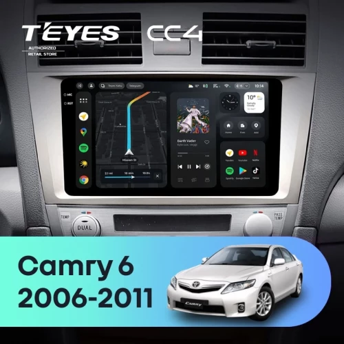 Штатная магнитола Teyes CC4 6/64 Toyota Camry 6 XV 40 (2006-2011) F1