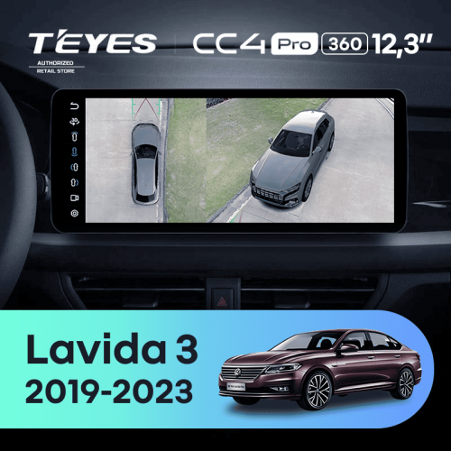 Штатная магнитола Teyes CC4 Pro 12.3" 360 12/256 Volkswagen Lavida 3 (2019-2023) F1