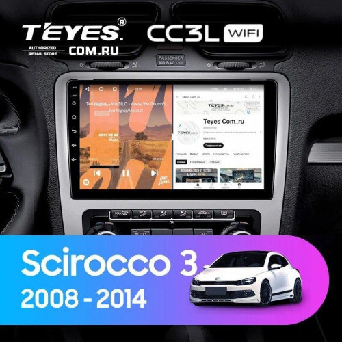 Штатная магнитола Teyes CC3L WiFi 2/32 Volkswagen Scirocco 3 Mk3 (2008-2014) F5