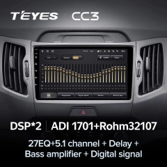 Штатная магнитола Teyes CC3 4/64 Kia Sportage 3 SL (2010-2016) Тип-B