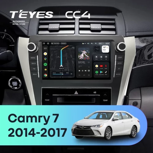 Штатная магнитола Teyes CC4 8/128 Toyota Camry 7 XV 50 55 (2014-2017) F3 с кнопками