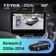Штатная магнитола Teyes CC4 360 8/128 Honda Stream 2 (2006-2014) правый руль