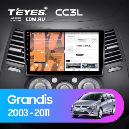 Штатная магнитола Teyes CC3L 4/32 Mitsubishi Grandis 1 (2003-2011) F2