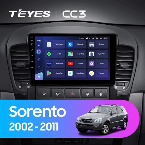 Штатная магнитола Teyes CC3 4/64 Kia Sorento BL (2002-2011)