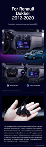 Штатная магнитола Teyes CC3 2K 360 6/128 Renault Dokker (2012-2020)