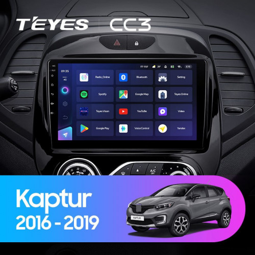 Штатная магнитола Teyes CC3 6/128 Renault Kaptur (2016-2019) F1