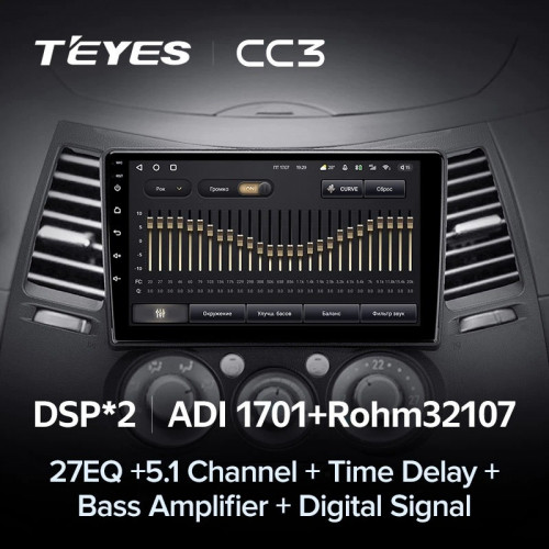 Штатная магнитола Teyes CC3 4/64 Mitsubishi Grandis 1 (2003-2011) F2