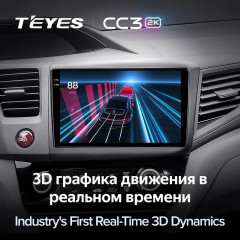 Штатная магнитола Teyes CC3 2K 4/64 Honda Civic 9 FB FK FD (2011-2015)