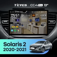 Штатная магнитола Teyes CC4 Pro 12/256 Hyundai Solaris 2 (2020-2021) (13")