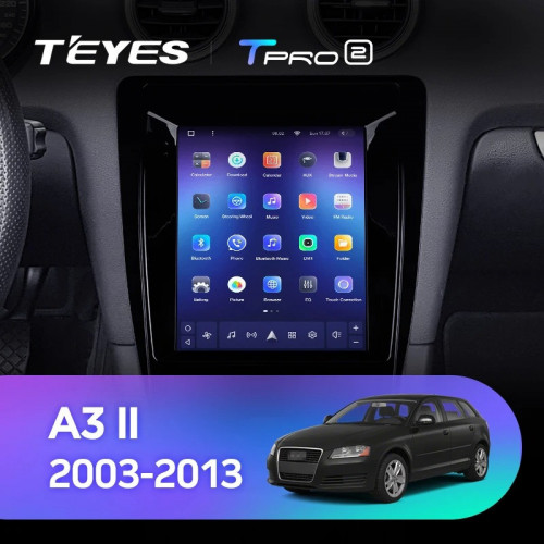 Штатная магнитола Tesla style Teyes TPRO 2 4/32 Audi A3 2 8P (2003-2013)
