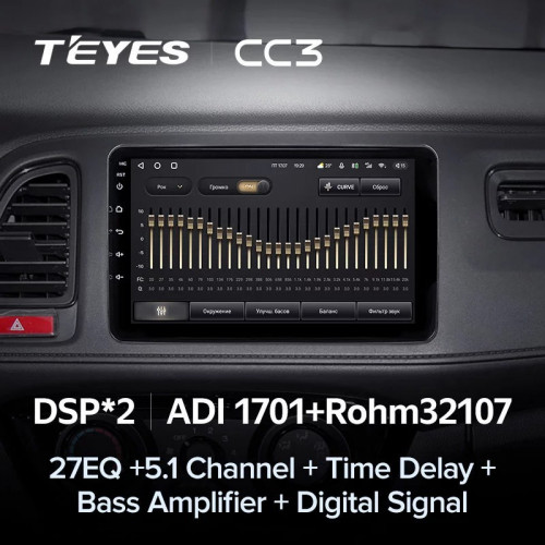Штатная магнитола Teyes CC3 4/64 Honda HR-V (2015-2018)