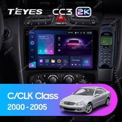 Штатная магнитола Teyes CC3 2K 360 6/128 Mercedes-Benz C/CLK-Class S203 W203 W209 A209 (2000-2005) F1