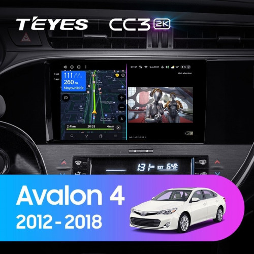 Штатная магнитола Teyes CC3 2K 360 6/128 Toyota Avalon IV XX40 (2012-2018)