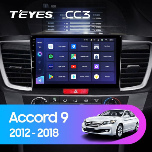 Штатная магнитола Teyes CC3 4/64 Honda Accord 9 CR (2012-2018)