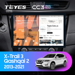 Штатная магнитола Teyes CC3 2K 4/64 Nissan X-Trail 3 T32 (2013-2022) F2 Тип-C (13")