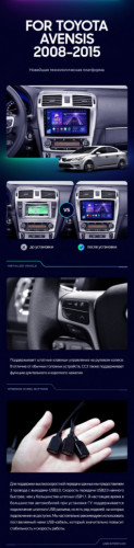 Штатная магнитола Teyes CC3 6/128 Toyota Avensis 3 (2008-2015) F1