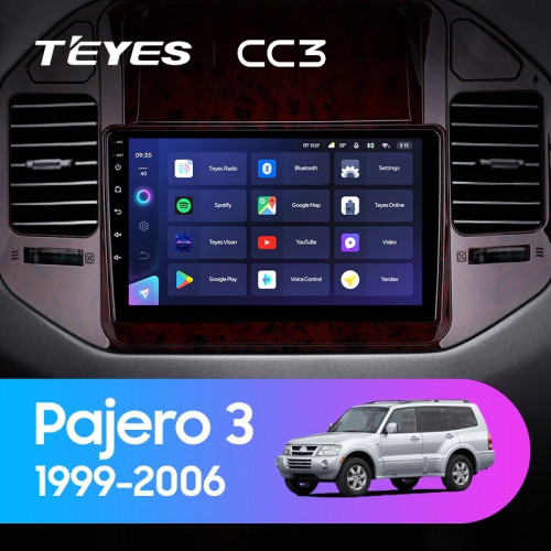 Штатная магнитола Teyes CC3 4/64 Mitsubishi Pajero 3 V70 V60 (1999-2006)