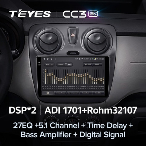 Штатная магнитола Teyes CC3 2K 6/128 Renault Dokker (2012-2020)