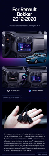 Штатная магнитола Teyes CC3 2K 6/128 Renault Dokker (2012-2020)