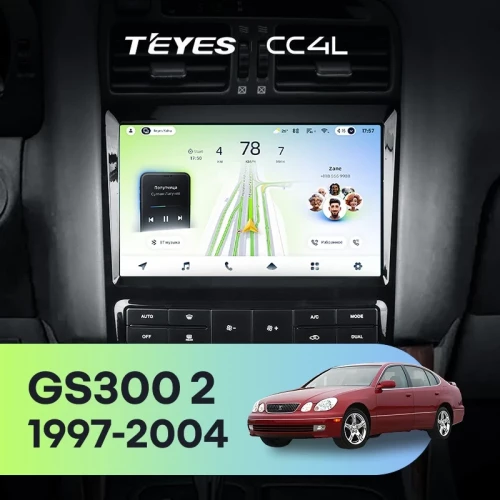 Штатная магнитола Teyes CC4L 6/64 Lexus GS300 2 S160 (1997-2004) Тип-A
