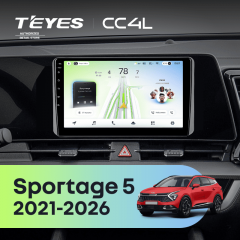 Штатная магнитола Teyes CC4L 6/64 с DTS Kia Sportage 5 (2021-2026) F2