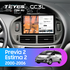 Штатная магнитола Teyes CC3L 4/64 Toyota Estima 2 (2000-2006)