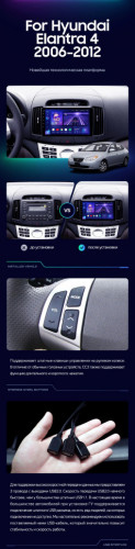 Штатная магнитола Teyes CC3 6/128 Hyundai Elantra 4 HD (2006-2012)