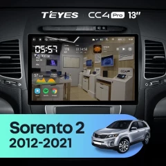 Штатная магнитола Teyes CC4 Pro 8/128 Kia Sorento 2 II XM (2012-2021) F3 (13")