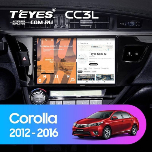 Штатная магнитола Teyes CC3L 4/64 Toyota Corolla (2012-2016) Тип-B