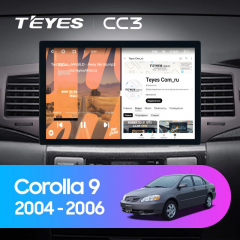 Штатная магнитола Teyes CC3 2K 4/64 Toyota Corolla 9 E120 (2004-2006) (11&quot;)
