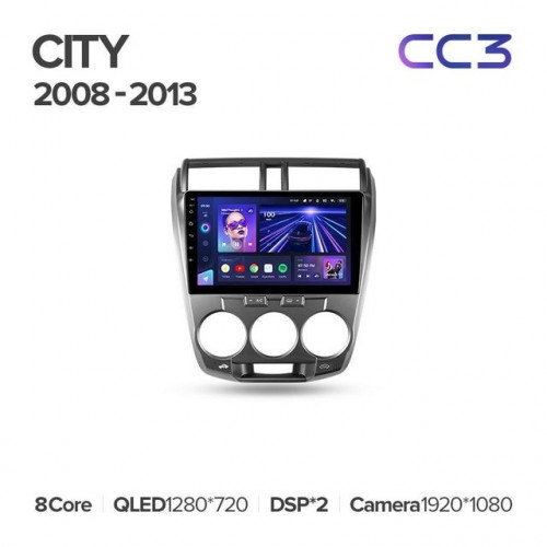 Штатная магнитола Teyes CC3 4/64 Honda City (2008-2013)