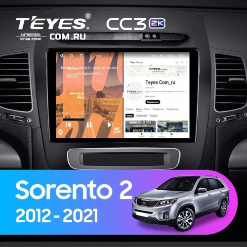 Штатная магнитола Teyes CC3 2K 4/32 Kia Sorento 2 II XM (2012-2021) F3 (11")