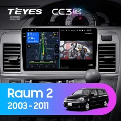 Штатная магнитола Teyes CC3 2K 4/64 Toyota Raum 2 (2003-2011)