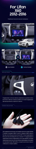 Штатная магнитола Teyes CC3 2K 4/64 Lifan X60 (2012-2018)