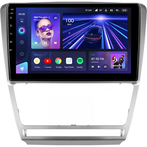 Штатная магнитола Teyes CC3 4/64 Skoda Octavia 2 A5 (2008-2013) Серая