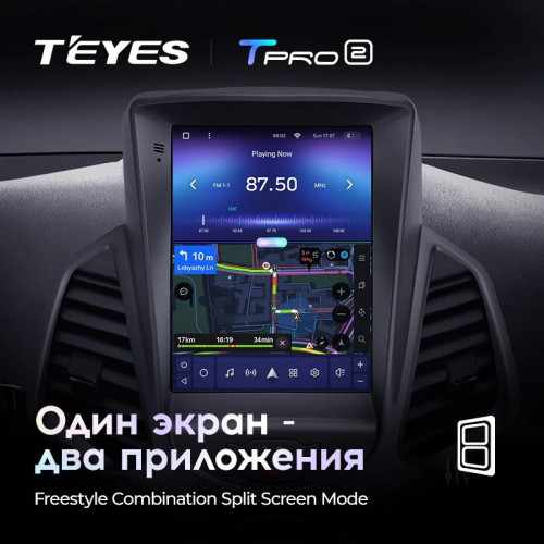 Штатная магнитола Tesla style Teyes TPRO 2 4/32 Ford EcoSport (2014-2018)