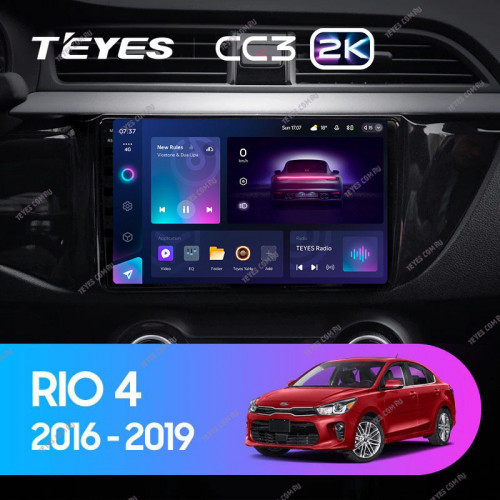 Штатная магнитола Teyes CC3 2K 360 6/128 Kia Rio 4 (2016-2019) Тип-B