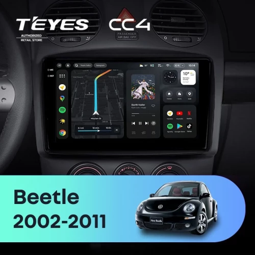 Штатная магнитола Teyes CC4 8/128 Volkswagen Beetle A4 (2002-2011)