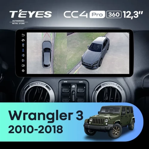 Штатная магнитола Teyes CC4 Pro 12.3" 360 12/256 Jeep Wrangler 3 JK (2010-2018)