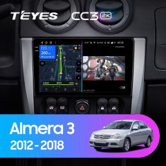 Штатная магнитола Teyes CC3 2K 4/64 Nissan Almera 3 G15 (2012-2018) F1