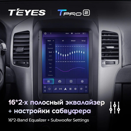 Штатная магнитола Tesla style Teyes TPRO 2 4/32 Chevrolet Captiva (2006-2011) Тип-A