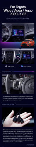 Штатная магнитола Teyes CC3 2K 6/128 Toyota Wigo/Agya (2020-2023) F1