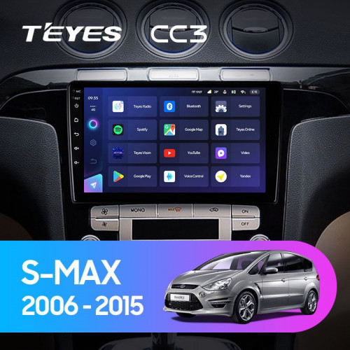 Штатная магнитола Teyes CC3 6/128 Ford S-MAX 1 (2006-2015) F1