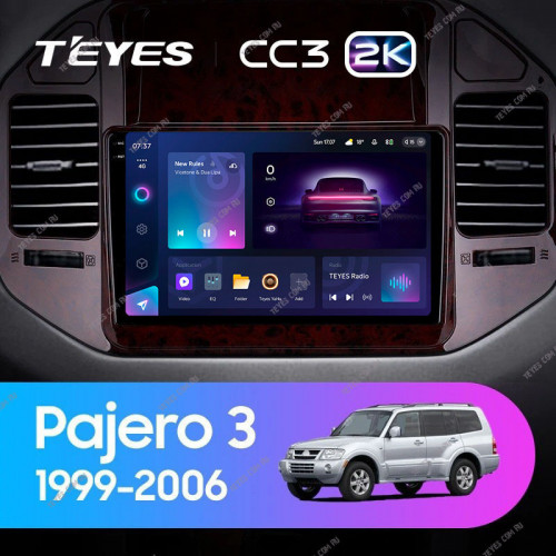 Штатная магнитола Teyes CC3 2K 4/32 Mitsubishi Pajero 3 V70 V60 (1999-2006)