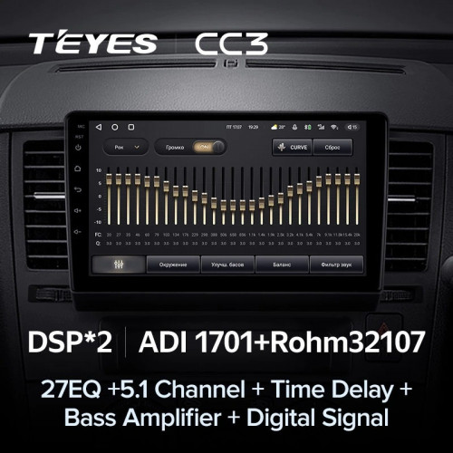 Штатная магнитола Teyes CC3 4/32 Nissan Tiida C11 (2004-2013) F2
