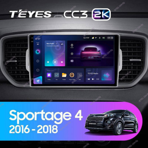 Штатная магнитола Teyes CC3 2K 360 6/128 Kia Sportage 4 QL (2016-2018) Тип-B