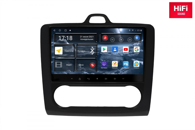 Штатная магнитола Redpower 75136B Ford Focus 2-поколение с климат-контролем (08.2004-06.2011) (чёрная)